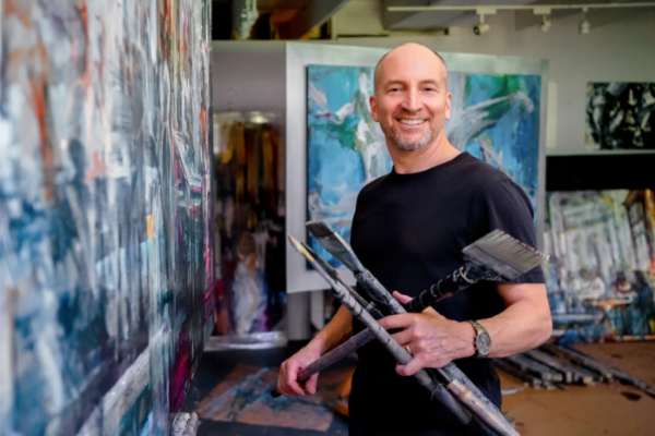 A photo of Stuart Yankell in his gallery.
